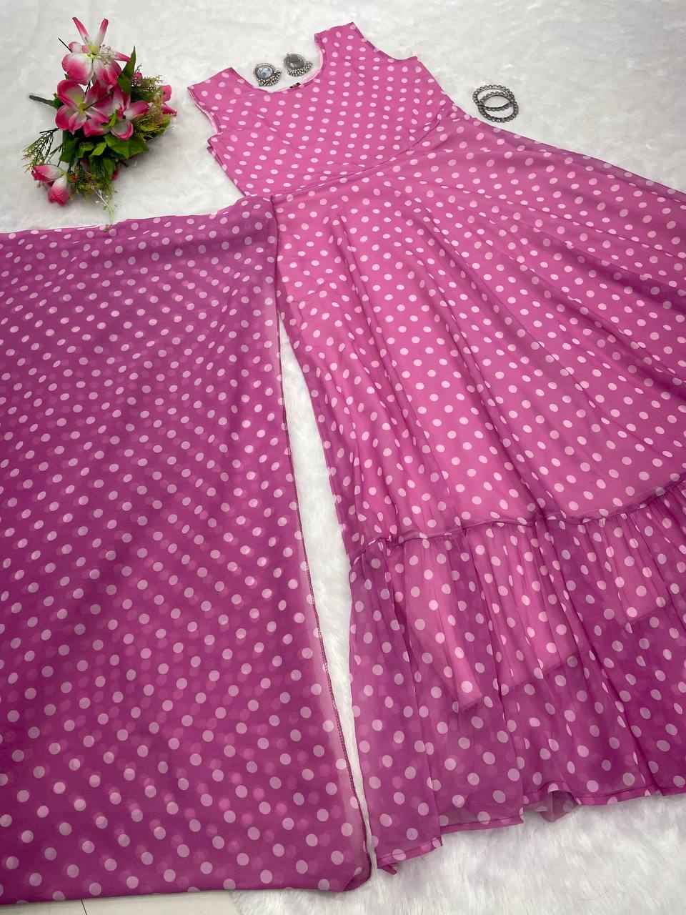 New Latest Designer Trendy 10 Second Ready Made Gown Saree.