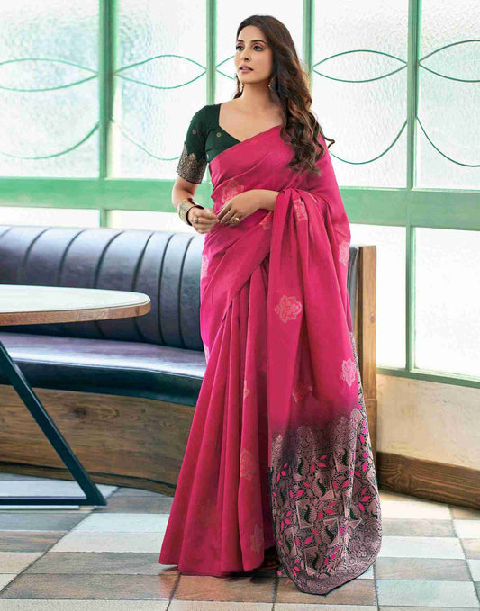 Stunning Look Pretty Banarasi Soft Silk saree Collection.