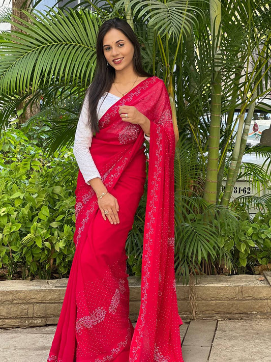 Beautiful Red Weddings Function Special Saree Collection.