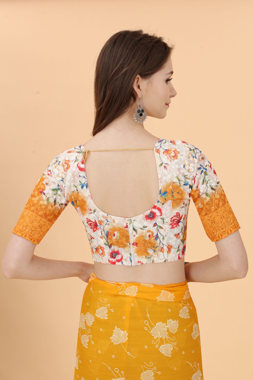 Haldi Ceremony Special Yellow Zomato Silk Saree Collection.