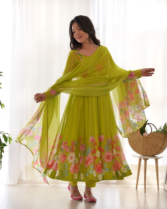 Most Trendy Designer Anarkali suit Outfit.