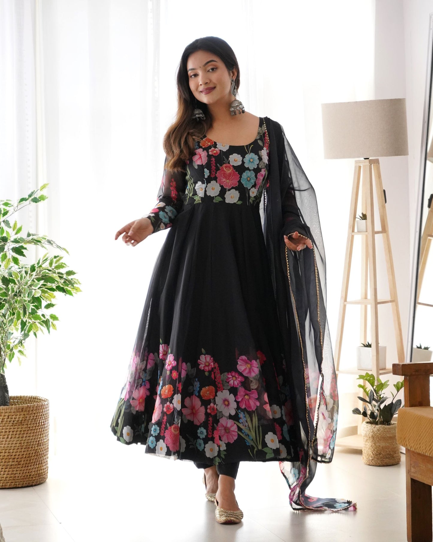 Fancy Party Wear Special Black anarkali suit Collection.