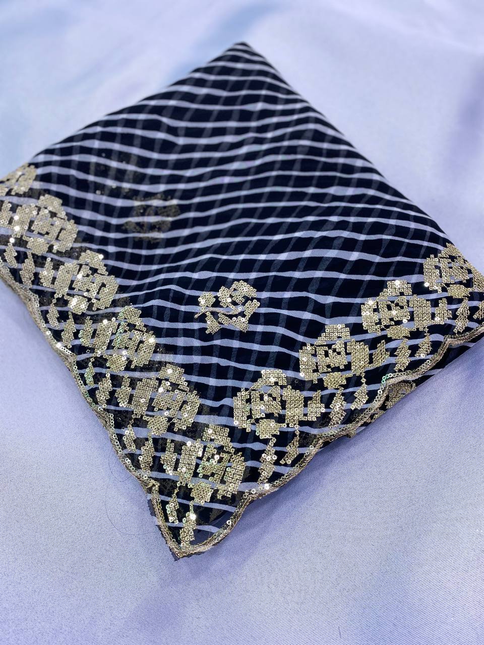 Party Wear Black Georgette Saree Collection.