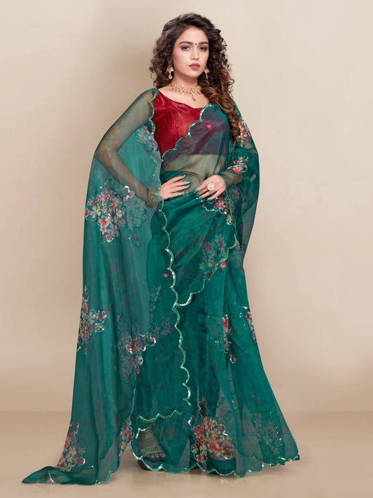 Latest New Designer Collection premium Soft Organza Saree.