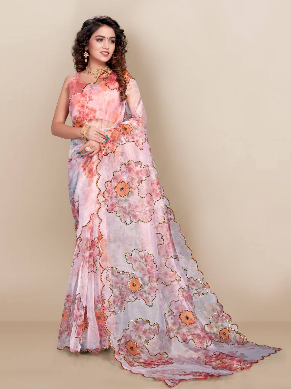 Latest Premium Soft Organza Saree.