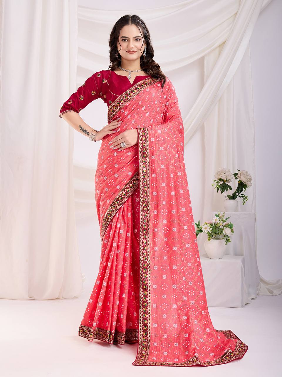 Wedding Wear Special New Vichitra Silk Saree Collection.