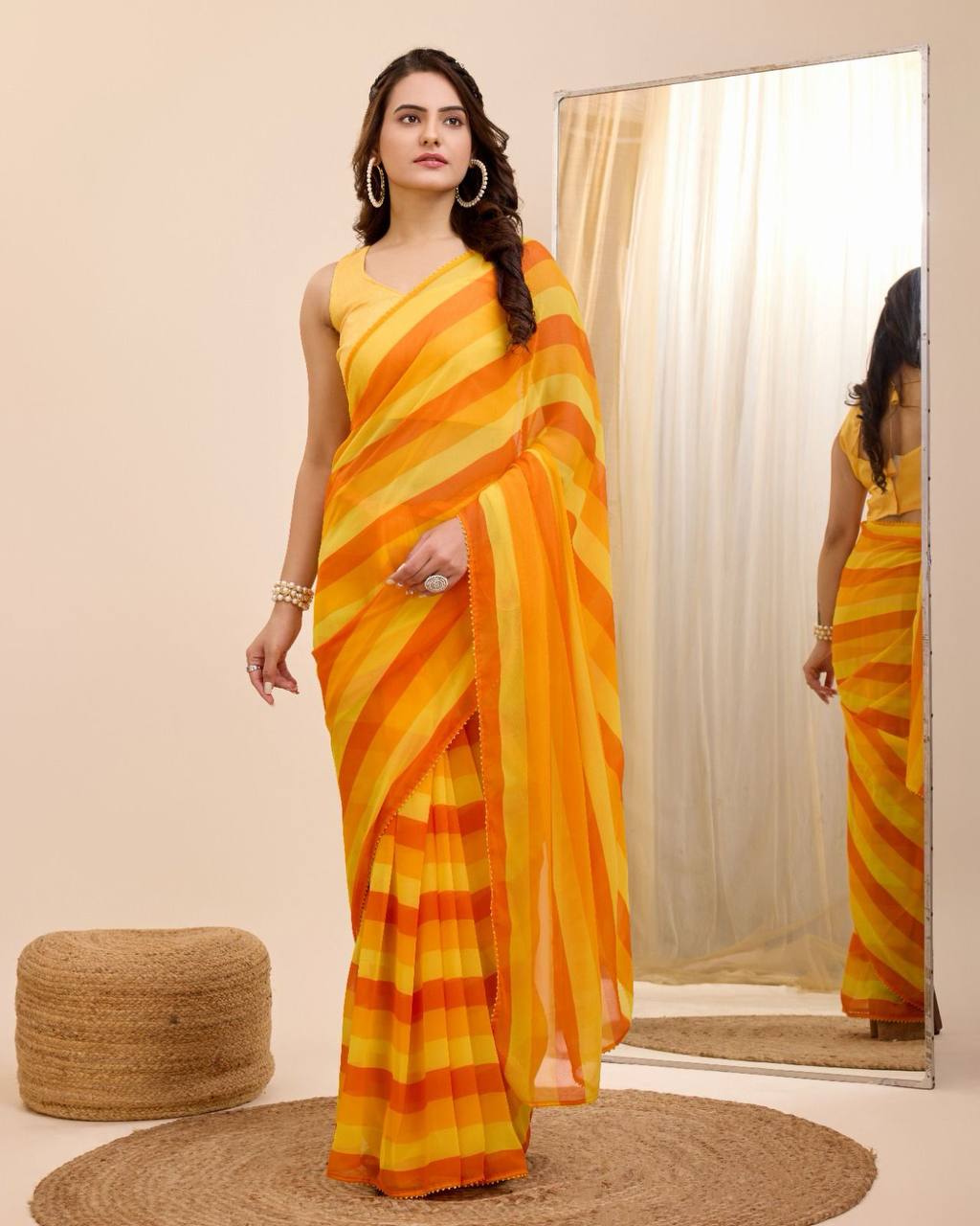 Latest Most Beautiful Ready To Wear  Pre-Stitched Saree.