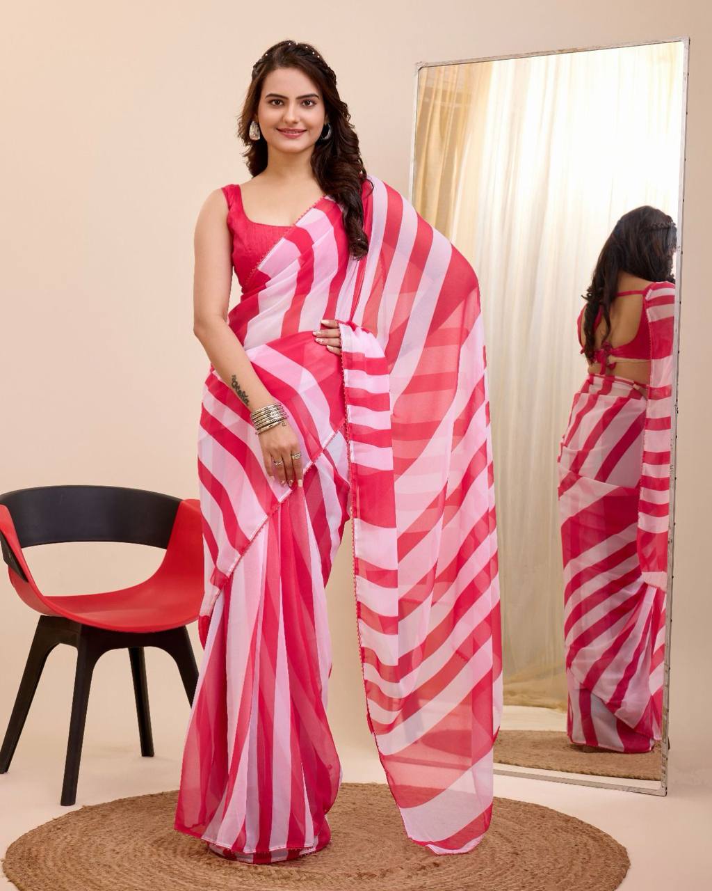 Latest Most Beautiful Ready To Wear  Pre-Stitched Saree.