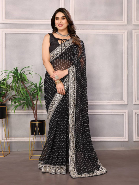 Beautiful Ocassions Wear Bandhni Special Saree.
