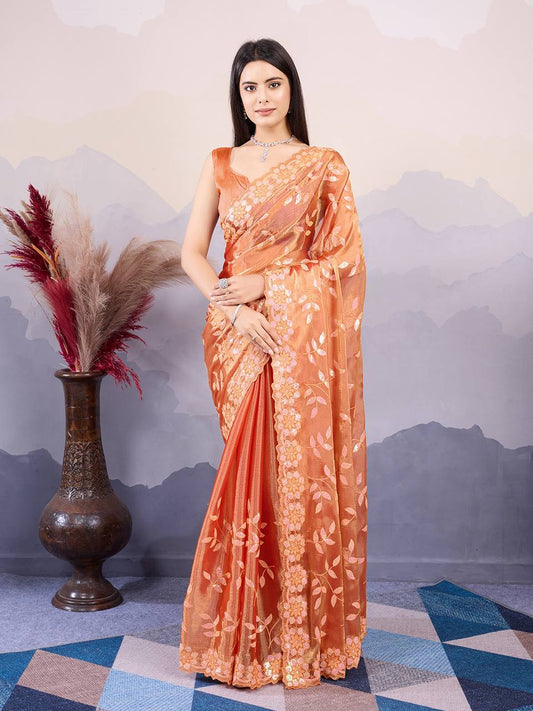 Party Wear Burberry Silk Saree Collection.