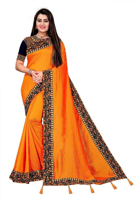 Wedding Function Special Designer Pink Colour Heavy Vichitra Silk Saree Collection.