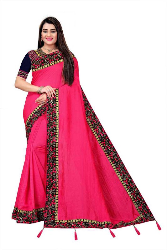 Most Trendy Vichitra Silk Saree Collection.