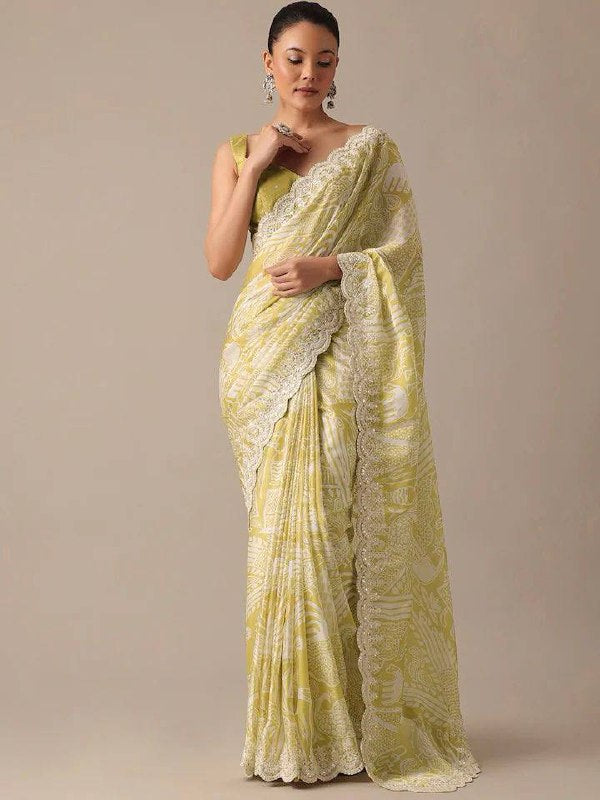 Most Demanding Special Premium Soft Pure Georgette Chiffon Saree.