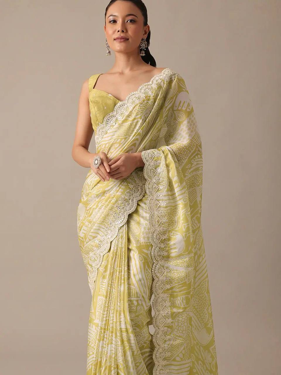 Most Demanding Special Premium Soft Pure Georgette Chiffon Saree.