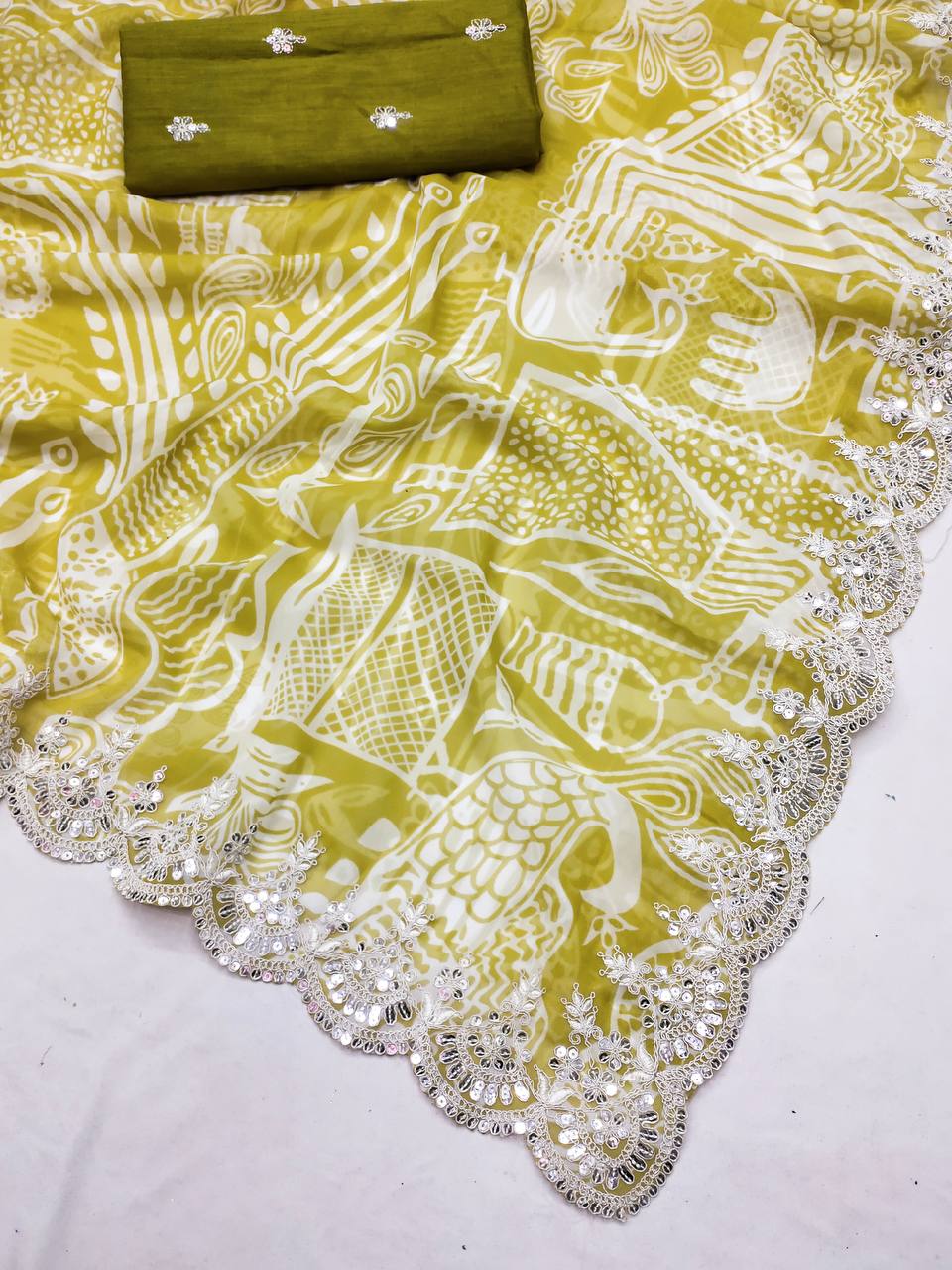 Most Demanding Special Premium Soft Pure Georgette Chiffon Saree.