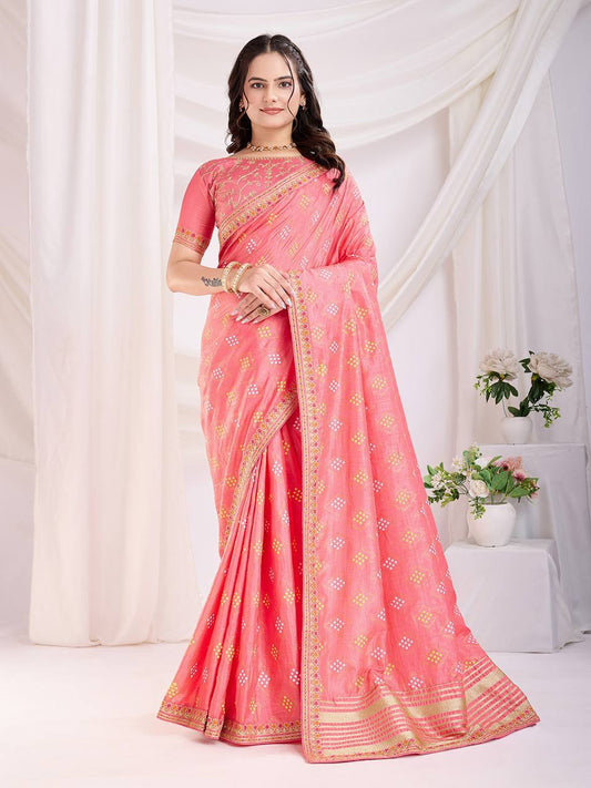 Beautiful Wedding Season Special New Trendy Bandhni Saree Collection.