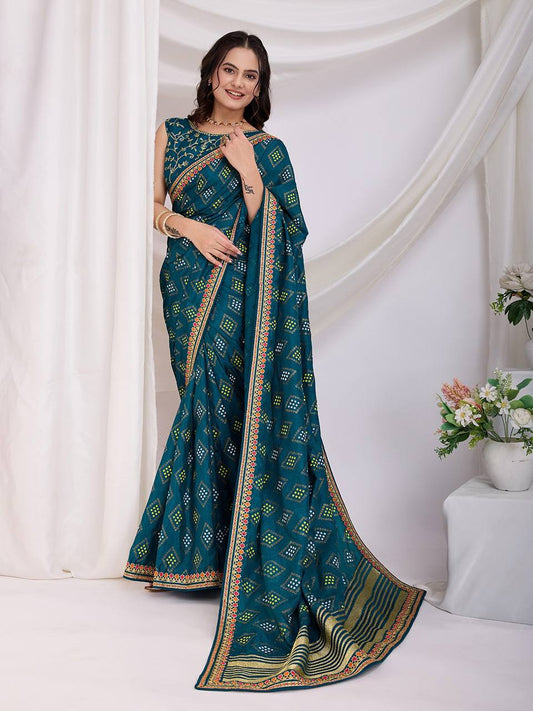 Beautiful Wedding Season Special New Trendy Bandhni Saree Collection.