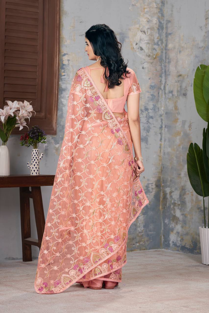 Most Trendy Butterfly Soft Net Saree Collection.