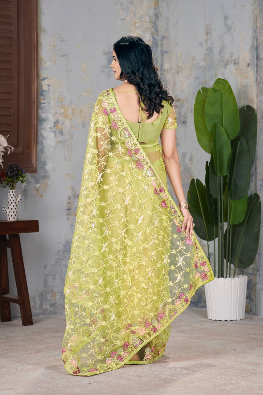 Amazing Trendy Butterfly Soft Net Saree Collection.