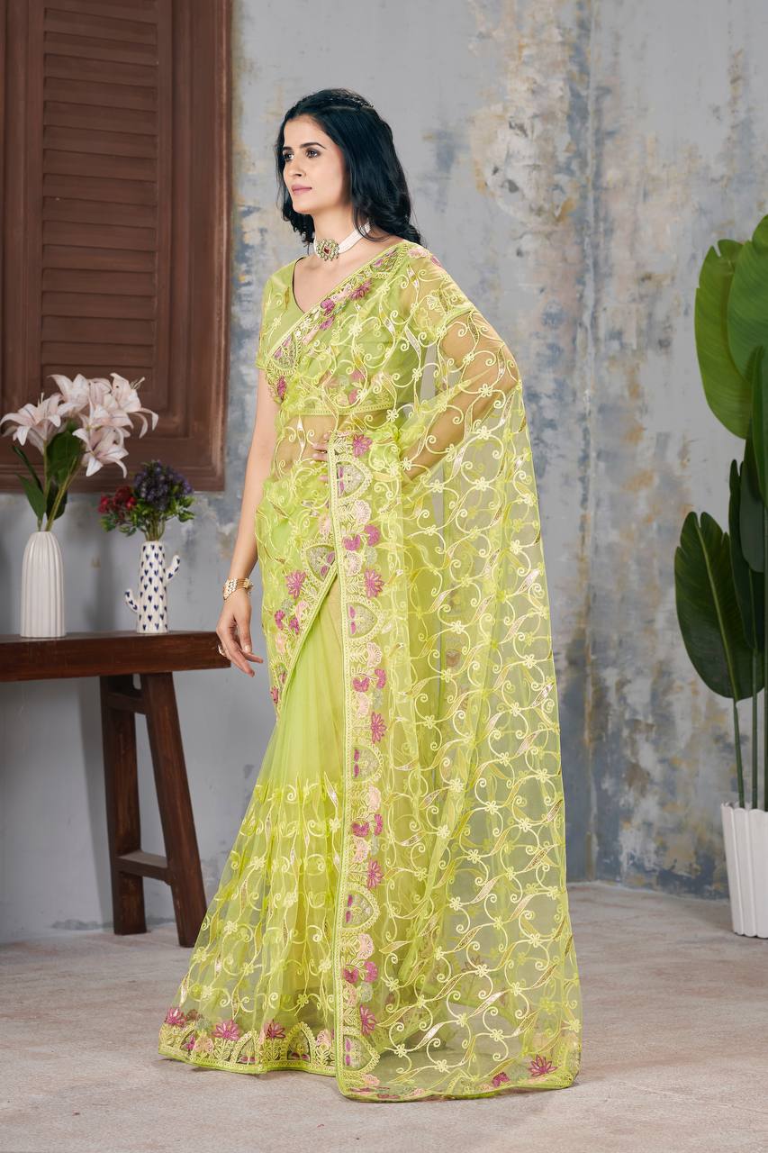 Amazing Trendy Butterfly Soft Net Saree Collection.