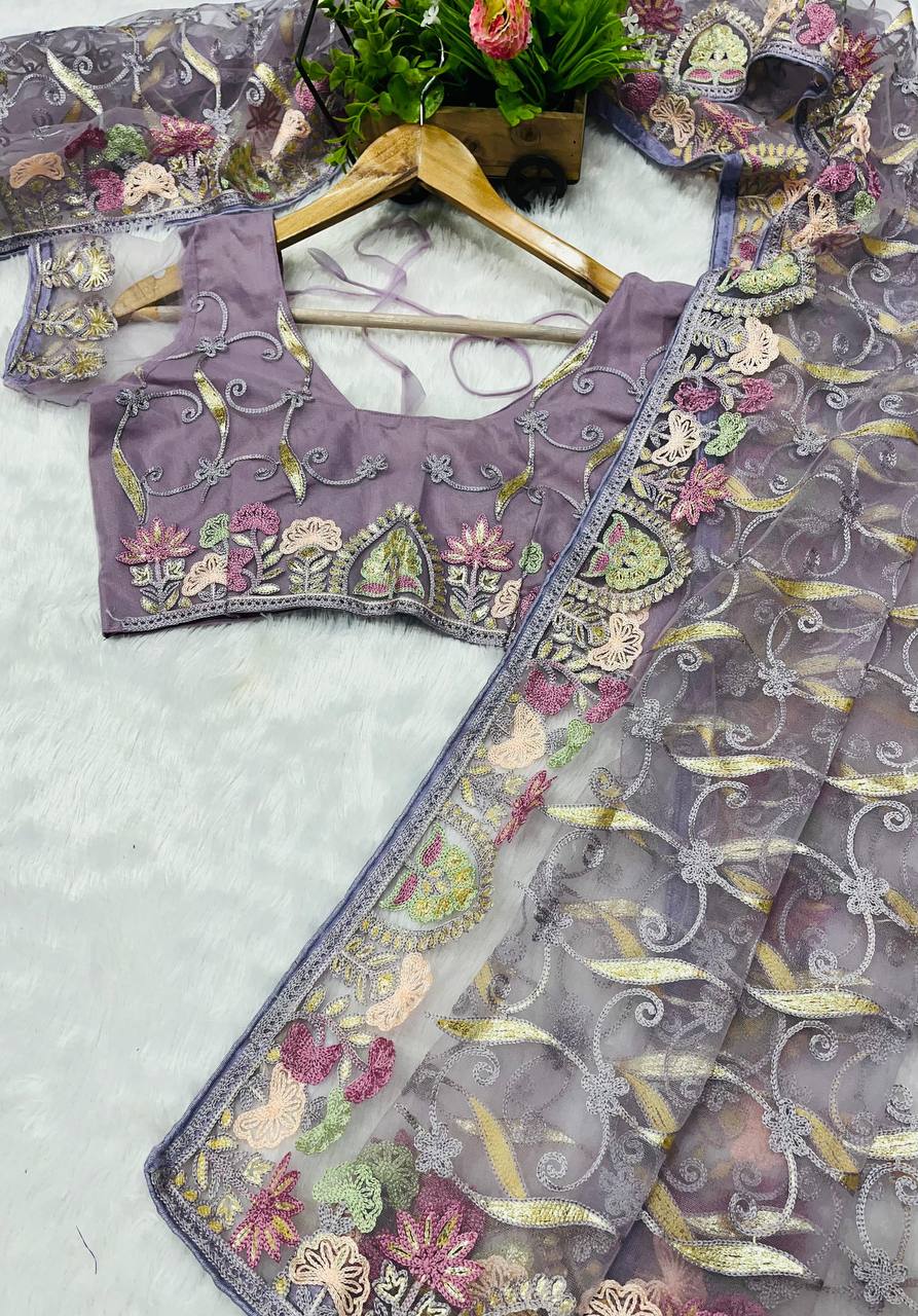 Latest Designer New Butterfly Soft Net Saree Collection.