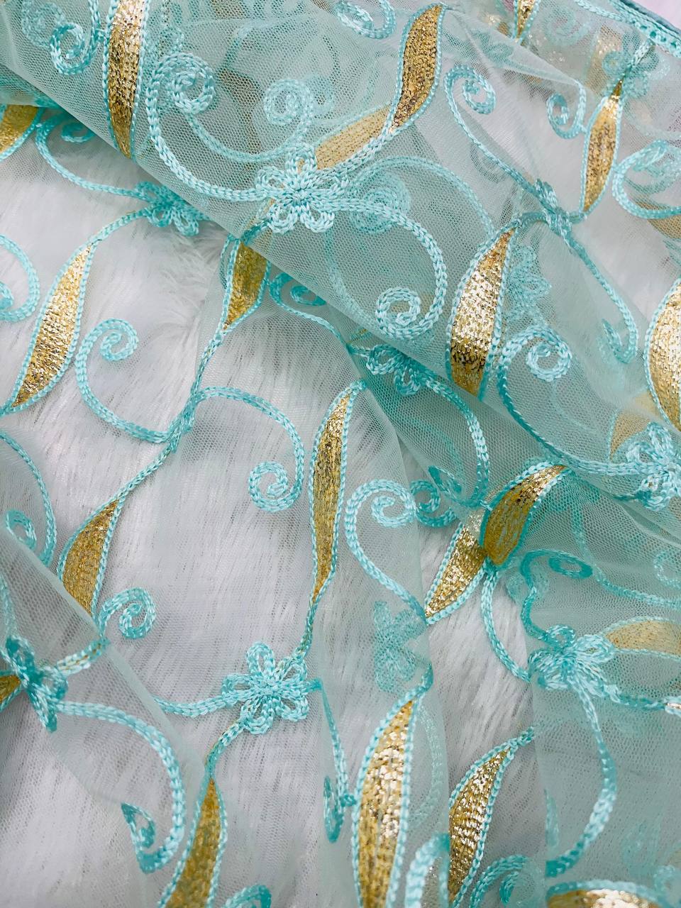 Traditional Designer Sky Butterfly Soft Net Saree Collection.