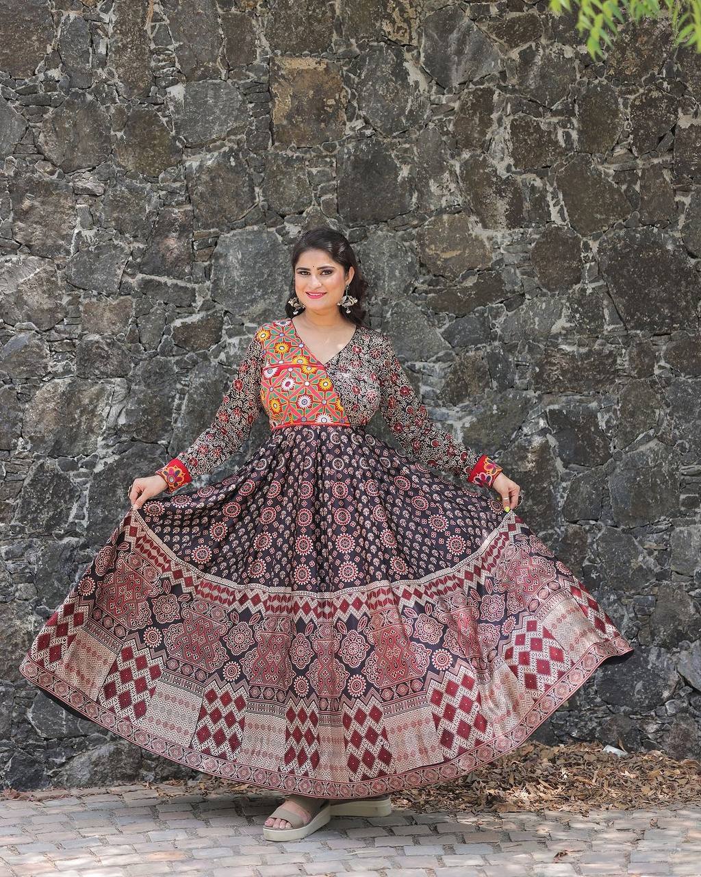 Beautiful Navratri Season Special Reyon Gown Collection.