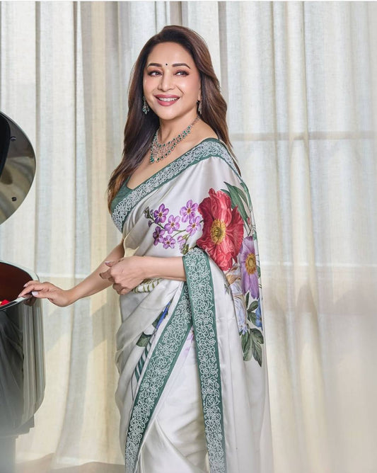 Cocktail Party Wear Special Satin Silk Saree Collection.