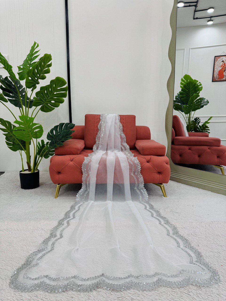 Latest Designer New White Organza Silk Saree Collection.