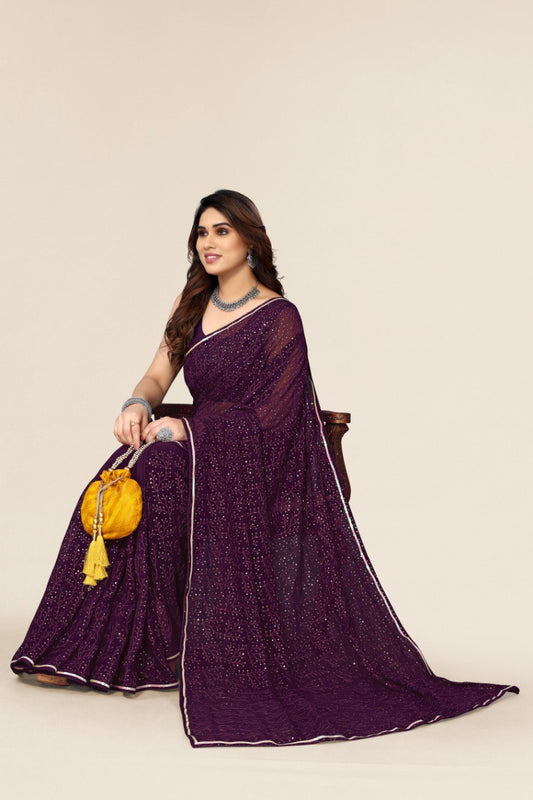 Latest Premium Soft Georgette Sequence Saree.