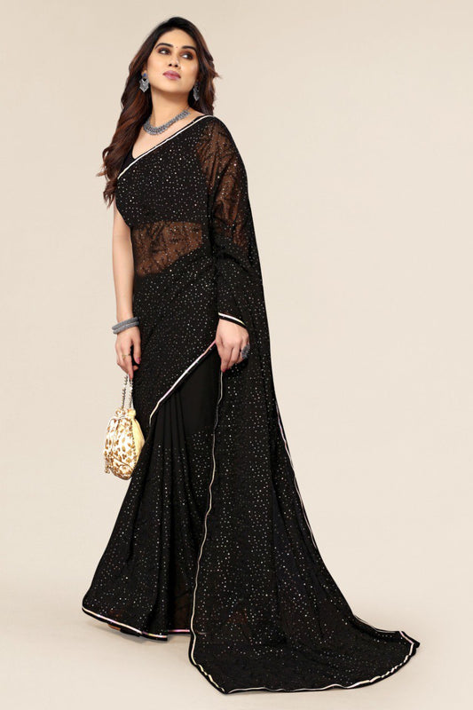 Latest Party Wear Special  Premium Soft Georgette Sequence Saree.