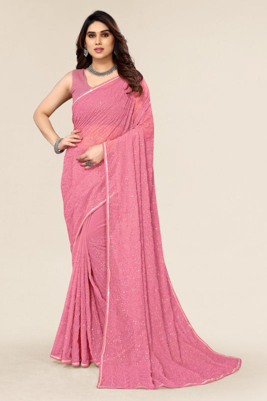Beautiful Premium Soft Georgette Sequence Saree.