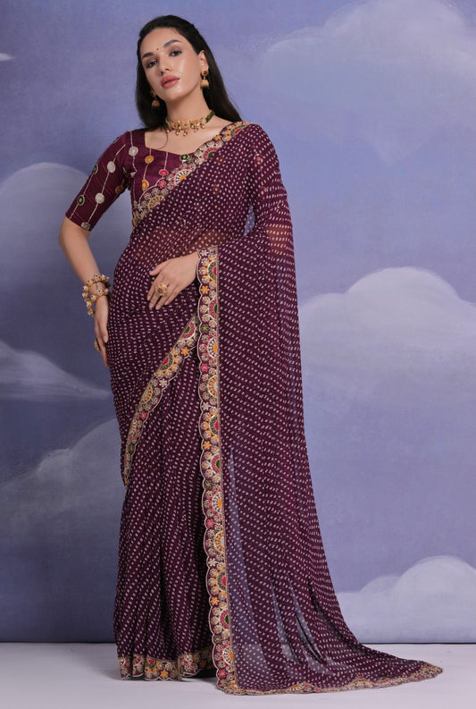 Wedding Function Special Bandhej Saree Collection.