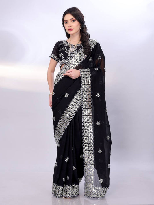 Reception Party Special Gold Tussar Saree Collection.