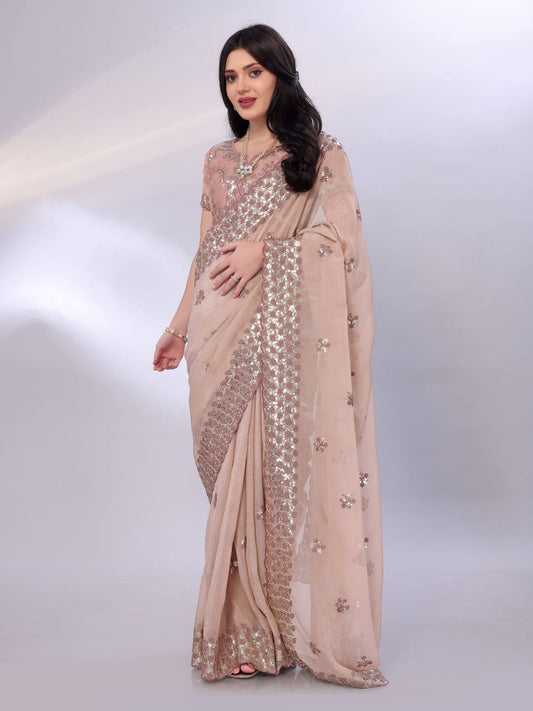 Gorgeous Designer Latest Trendy New Gold Tussar Saree Collection.