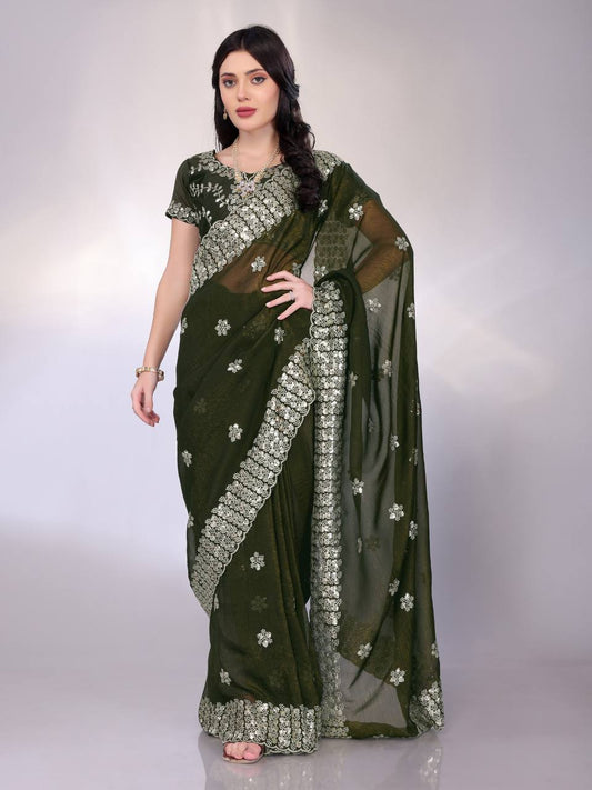 Party Wear Special New Gold Tussar Saree Collection.