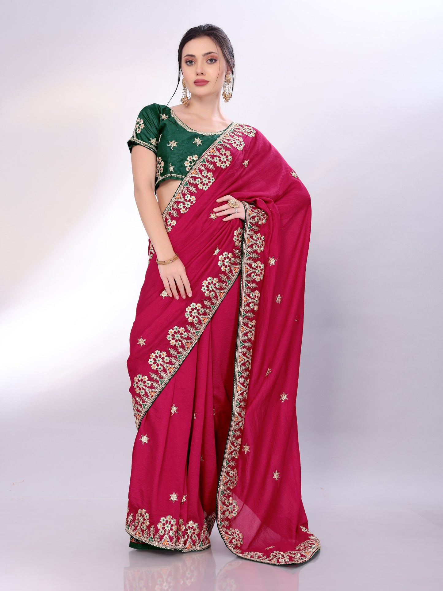Beautiful Two Tone Soft Silk Saree Collection.
