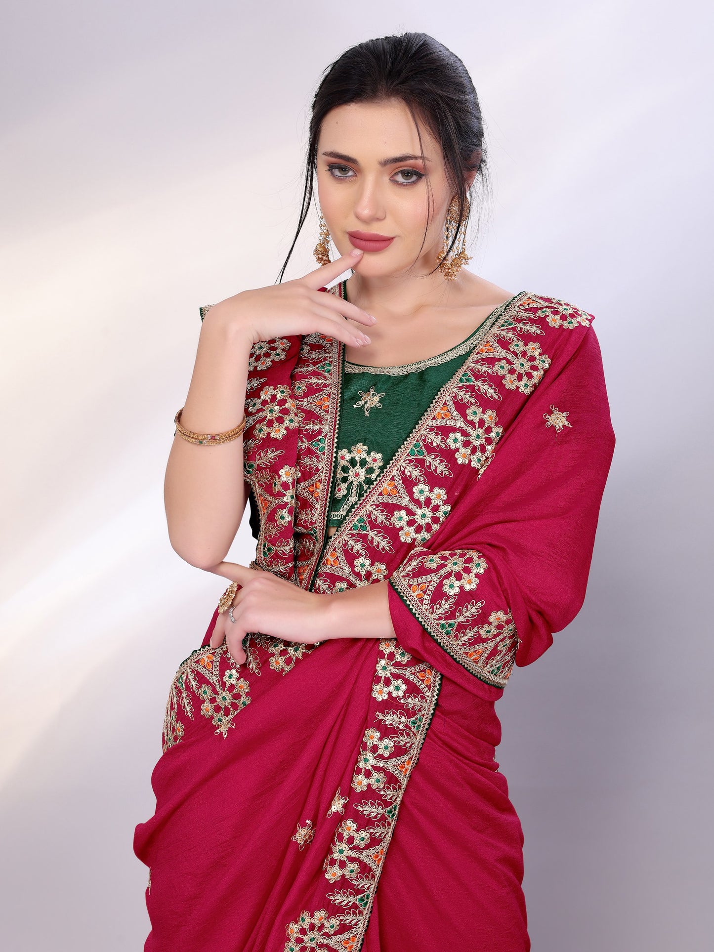 Beautiful Two Tone Soft Silk Saree Collection.