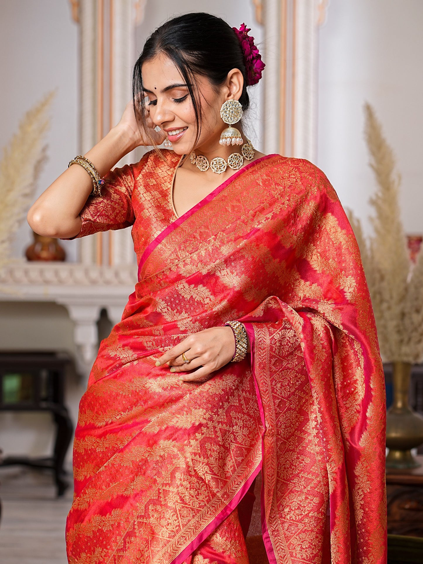 Wedding Function Special Pure Organza Saree Collection.