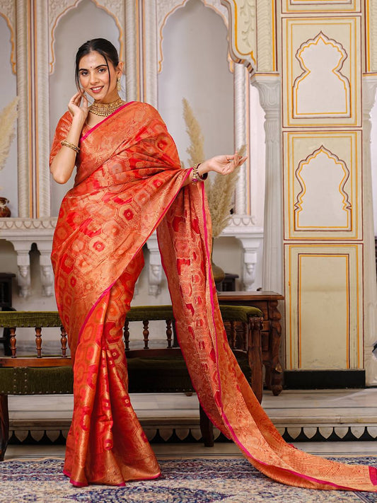 Royal Look Pretty Pure Organza Saree Collection.