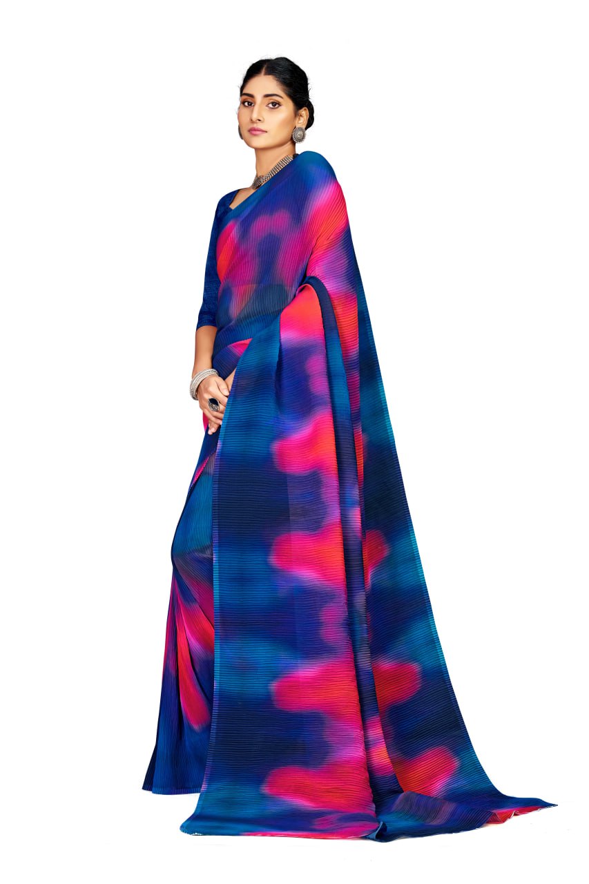 Gorgeous Party Wear Premium Crush Georgette Saree Collections.