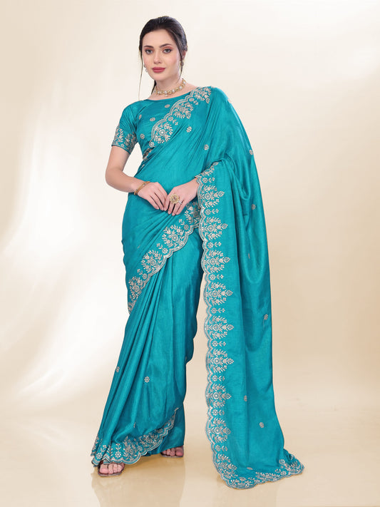 Latest Trendy Chinon Silk Saree Collection.