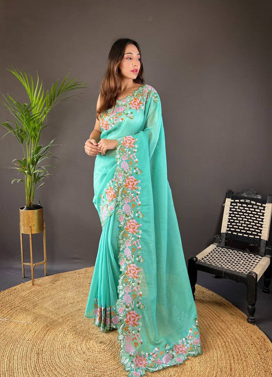 Occasion Wear Special Soft Glossy Silk Saree Collection.