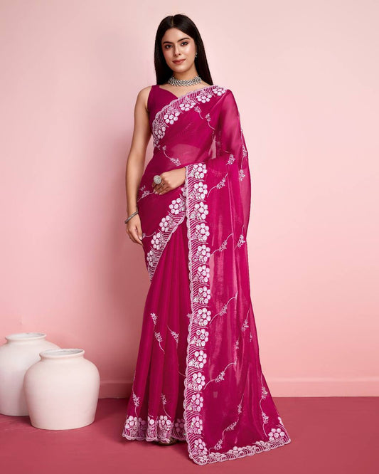 Wedding Seasons Premium Soft Zimmy Chu Silk Saree.
