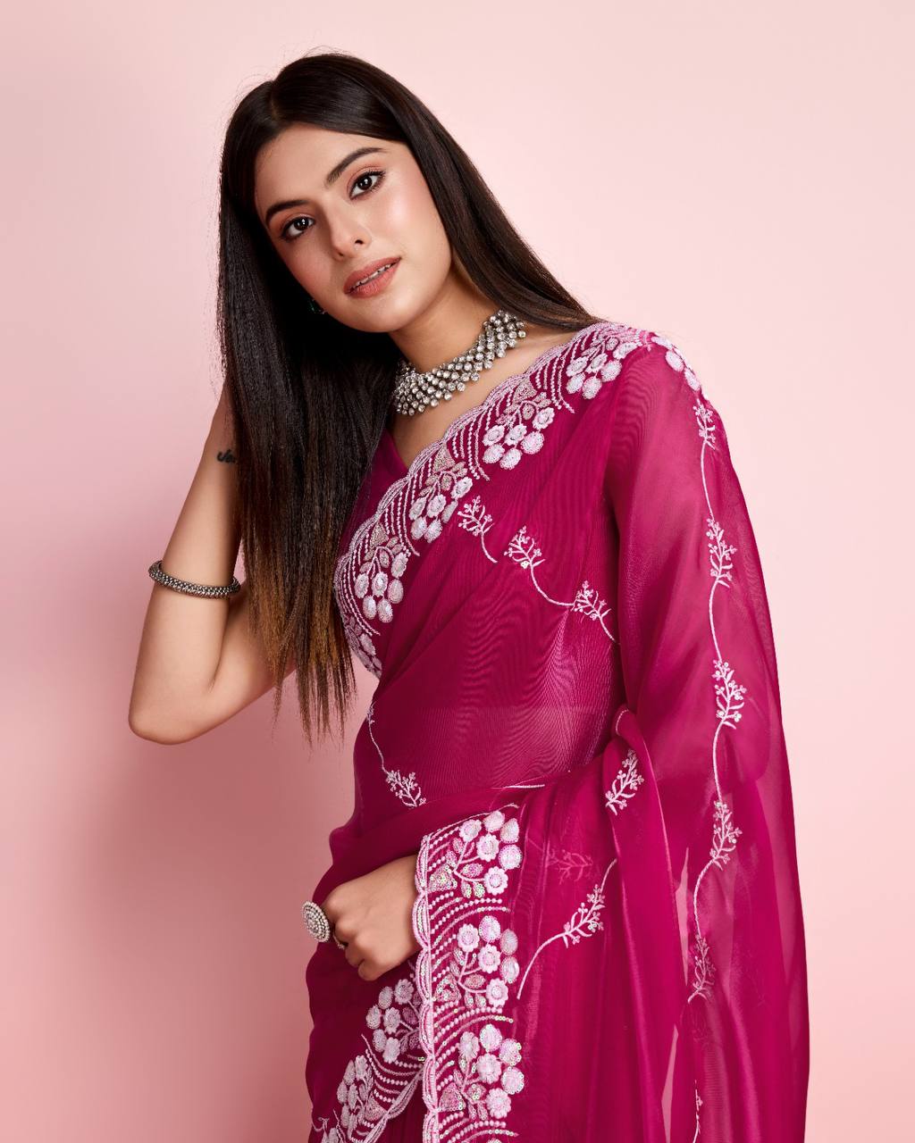 Wedding Seasons Premium Soft Zimmy Chu Silk Saree.