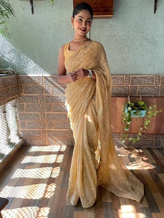 Most Beautiful Sequence Party Wear Saree Collection.