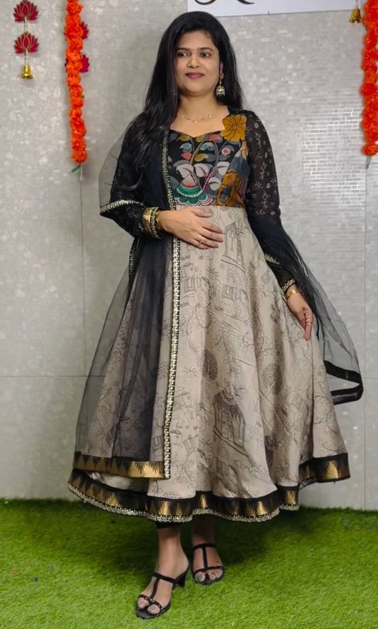 Beautiful Kalamkgari Printed Gown Collection.