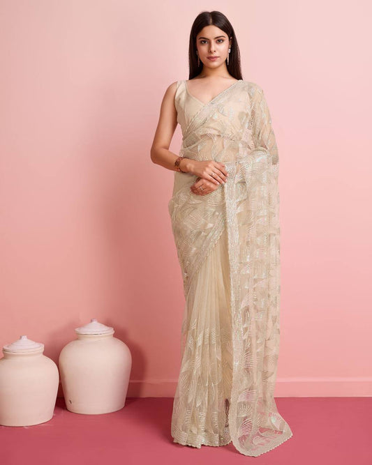 New Premium Heavy Soft Net Beautiful Saree.