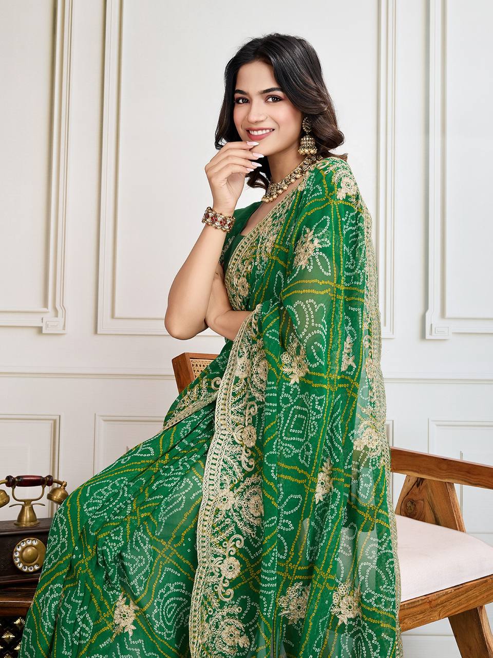 Latest Trendy Designer Bandhani Saree Collection.