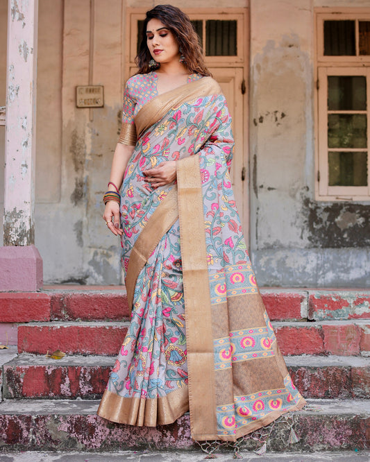 Functions Special Pure Silk Digital Printed  Special Saree.